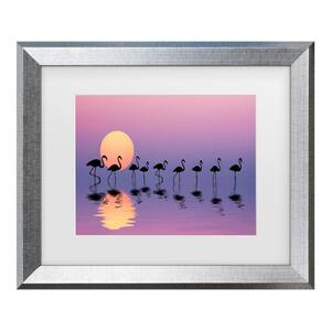 Bess Hamiti Family Flamingos Matted Framed Photography Wall Art 19.5 in. x 23.5 in.