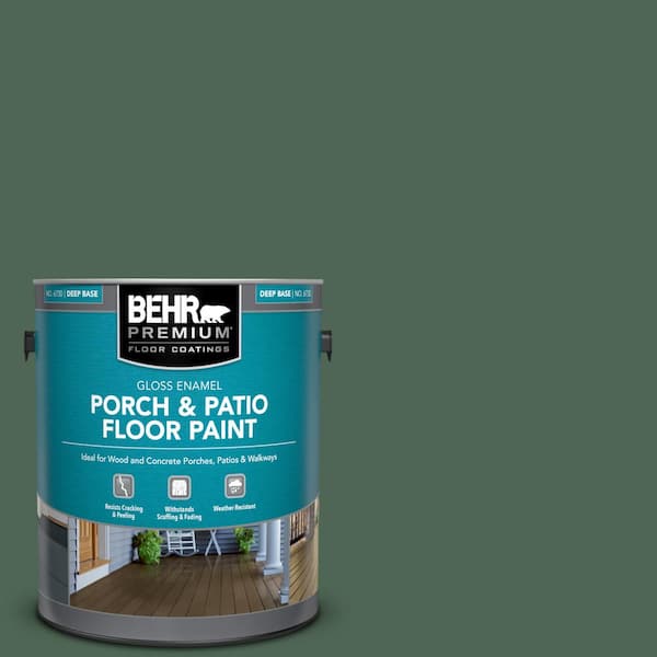 BEHR PREMIUM 1 gal. #PFC-40 Green Gloss Enamel Interior/Exterior Porch and Patio Floor Paint