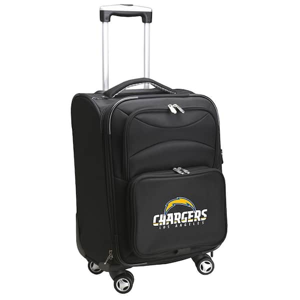 Denco NFL Los Angeles Chargers 21 in. Black Carry-On Spinner Softside Suitcase