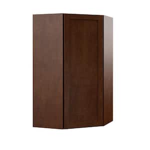 Designer Series Soleste Assembled 24x42x12.25 in. Diagonal Corner Wall Kitchen Cabinet in Spice