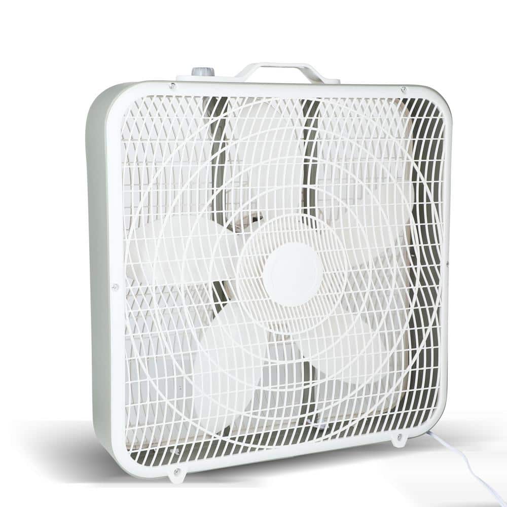20.9 in. 3-Speed Cooling Table Fan Box Fan with Convenient Carry Handle and
