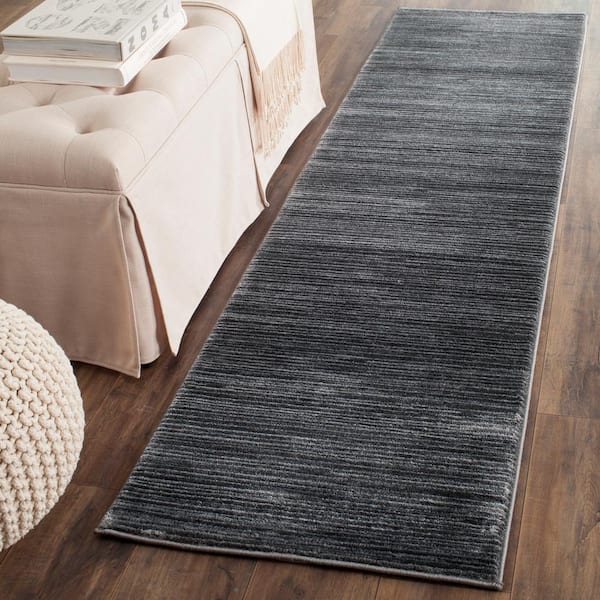 Vision Gray 2 ft. x 10 ft. Solid Runner Rug
