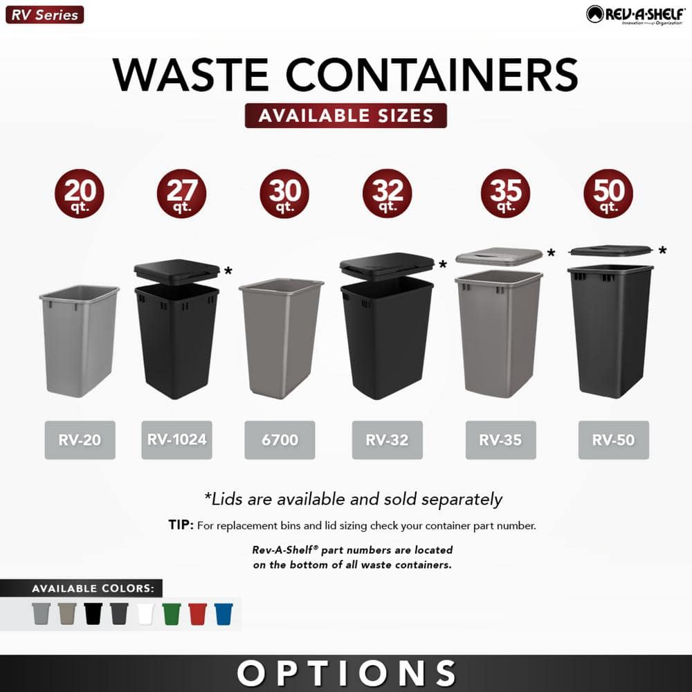 White 27 Quart Polymer Replacement Trash Container