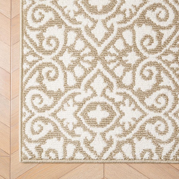 Feya 2-Tone Berber/Ivory 2 ft. x 6 ft. Tufted Persian Polypropylene Runner Rug