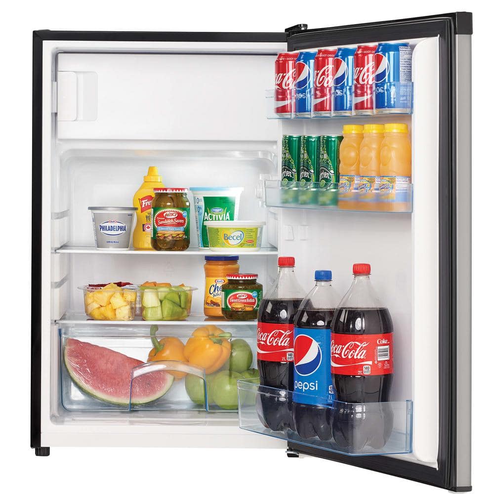 Danby 4.5 cu. ft. Stainless Steel Compact Refrigerator with True Freezer