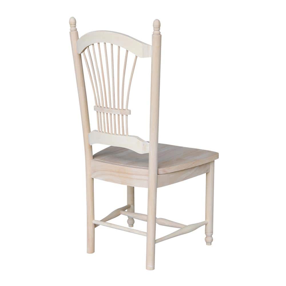 High-Back Brown Microfiber Upholstered Side Chair in Solid Wood