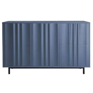 47.2 in. W x 15.7 in. D x 29.5 in. H Navy Blue Linen Cabinet with 2-Doors, 2-Drawers, Adjustable Shelf