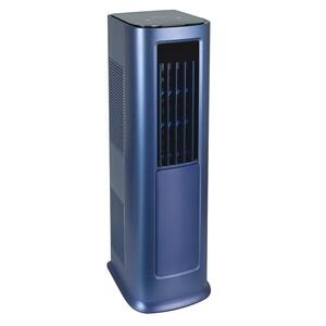 12,000 BTU (DOE) 1,200 sq. ft. Portable Air Conditioner Cools in Blue with Dehumidifier and Heater, with Remote Control