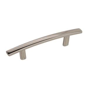 Cyprus 3 in. (76mm) Modern Polished Nickel Arch Cabinet Pull