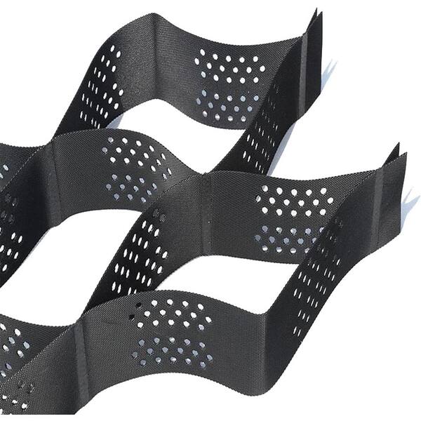 Wellco 4 ft. x 100 ft. 4 in. H 25N Geogrid Black Plastic Paver Base for ...