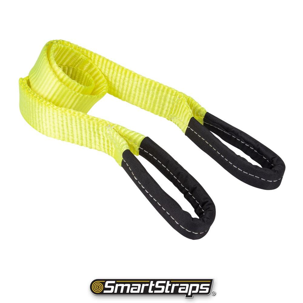 High-Visibility Yellow Nylon Web Sling 2"x4' with Loop Ends