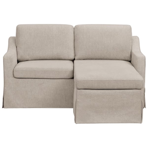 Hartwell 64.5 in. 2-piece Polyester Sectional Sofa in. Oatmeal