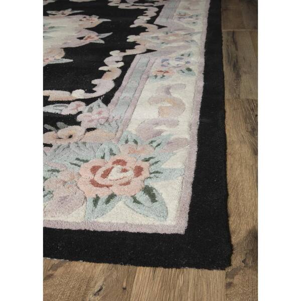 Rugs America New Aubusson Black 4 Ft X, Rugs America New Aubusson
