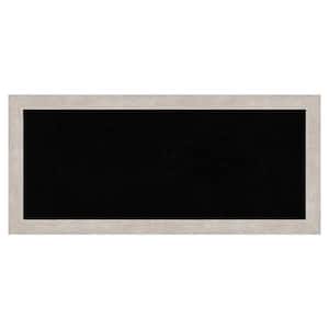 Marred Silver Wood Framed Black Corkboard 33 in. x 15 in. Bulletin Board Memo Board