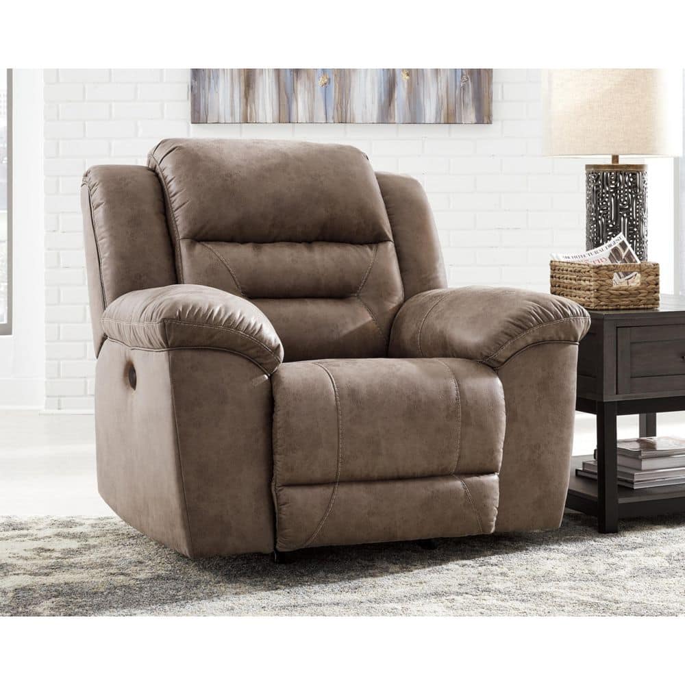 Signature DESIGN BY ASHLEY Stoneland Gray Faux Leather Rocker