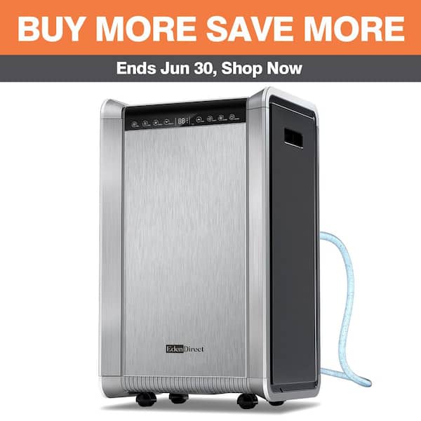 125 pt. 8,500 sq.ft. Commercial Dehumidifier for Basement, with Drain Hose and Large Bucket, Energy Star (Metallics)