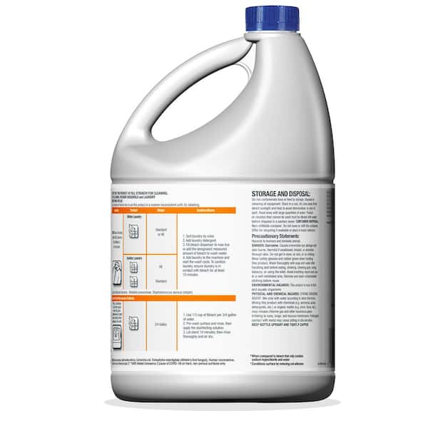 Disinfecting Liquid Laundry Bleach, 121 fl. oz.