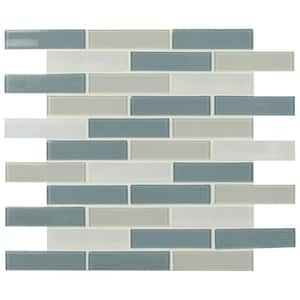 Colosseo Azul 12 in. x 12 in. Mixed Glass; Stone Look Wall Tile (20 sq. ft./Case)
