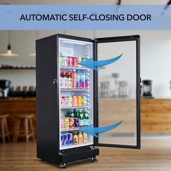 21.3 in. 7.1 cu. ft. Protech Commercial Beverage Merchandiser Refrigerator with Lock in Black