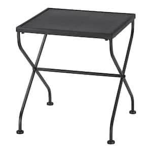 18 in. Square Wrought Iron Outdoor Side Table