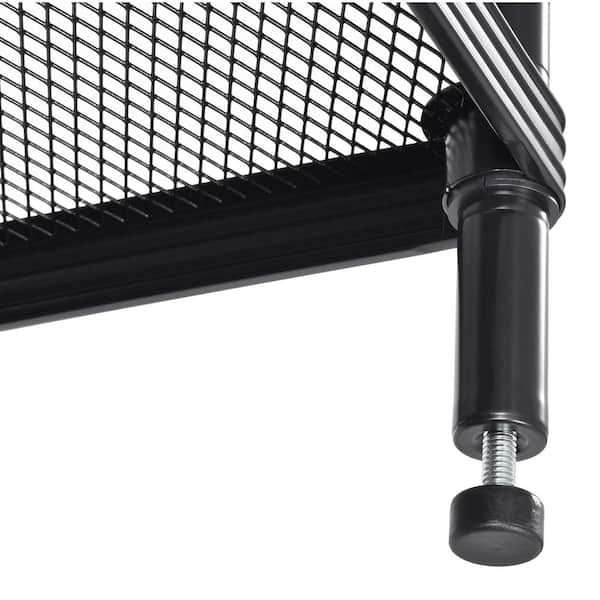 Muscle Rack Steel Clothing Rack with Wire Shelves in Black (36 in