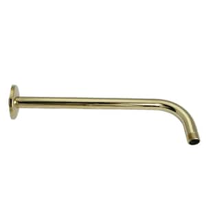 Claremont Rain Drop 12 in. Shower Arm with Flange in Polished Brass