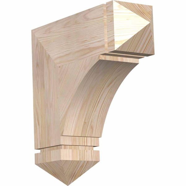 Ekena Millwork 5.5 in. x 20 in. x 20 in. Douglas Fir Thorton Arts and Crafts Smooth Bracket