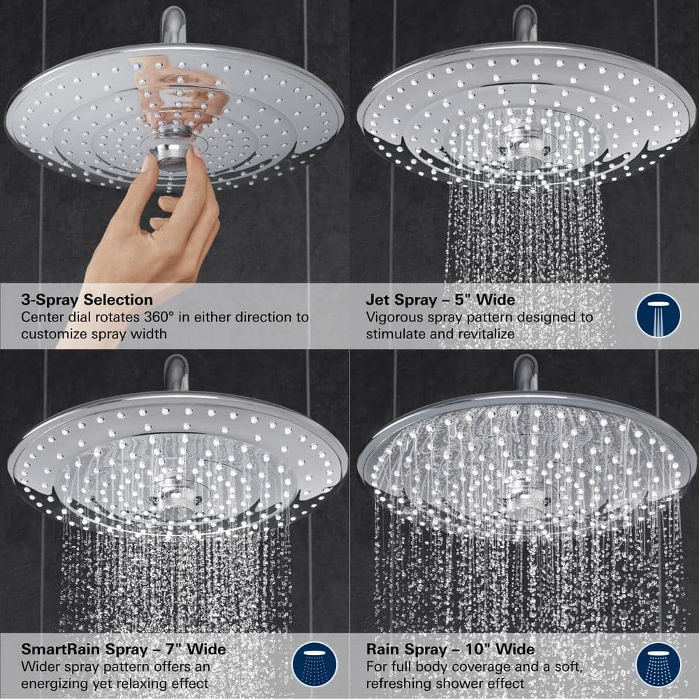 Euphoria Starlight Chrome Adjustable Multi-head Shower System