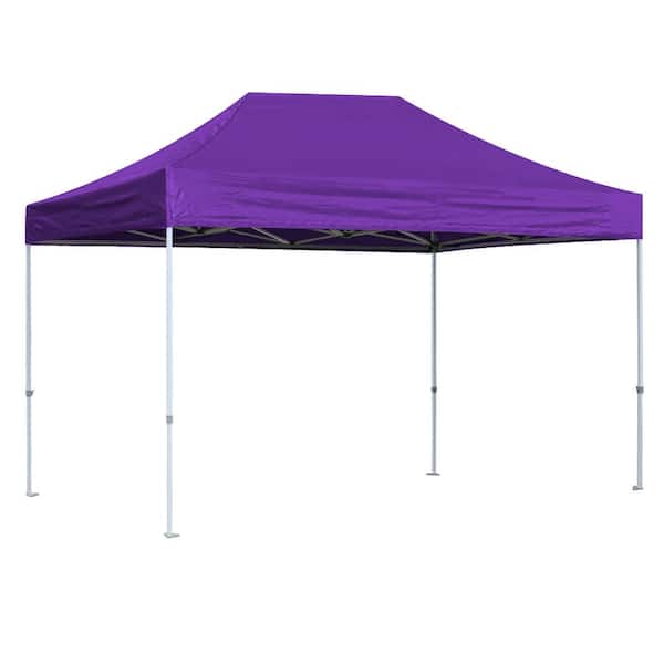 Terracemaster Commercial 8 ft. x 12 ft. Purple Pop Up Canopy Tent with Roller Bag