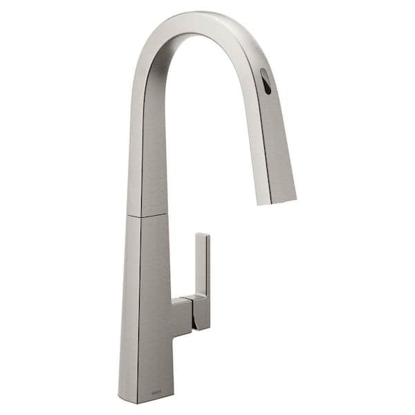 Nio Spot Resist Stainless 18.38 in. H Pull Down Sprayer Kitchen Faucet with 100° Spout Swivel