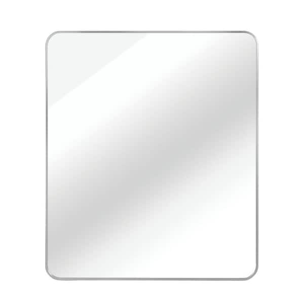 Unbranded Silver 30 in. W x 36 in. H Rectangle Wall Mirror for Bedroom, Living Room