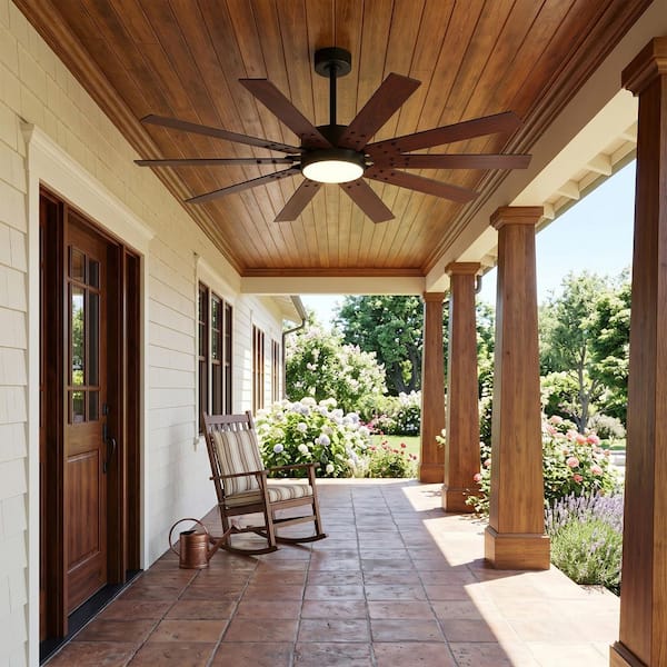 Breezary Archer 60 in. Integrated LED Black Windmill Ceiling Fan