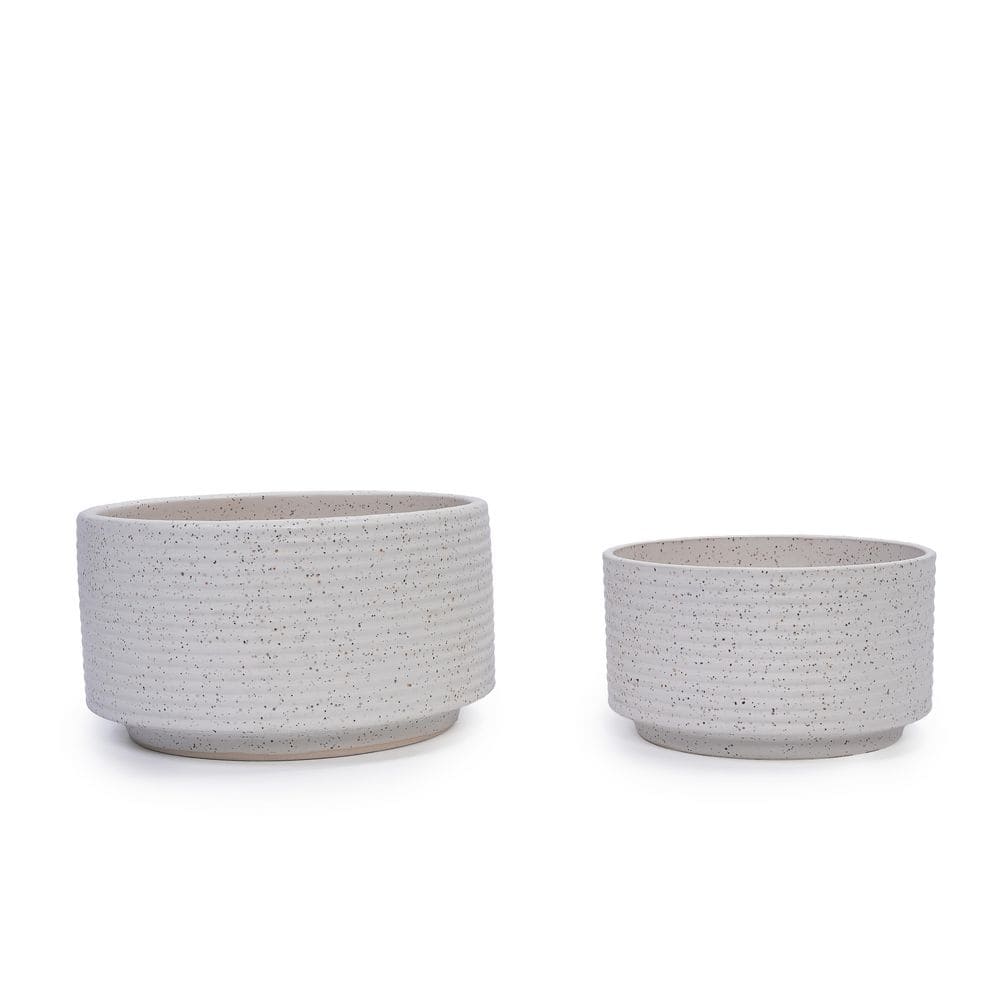 2 Pieces Ceramic Flowerpot Modern Planter for Patio Garden or Windowsills price history on PriceWatchPro