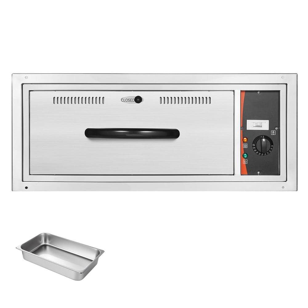 Commercial Warming Drawer Single Built-In Stainless Steel Food Warmer 85-185 F Seamless Cabinet Fit price history on PriceWatchPro