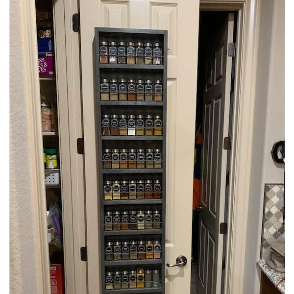 Wood pantry best sale door spice rack