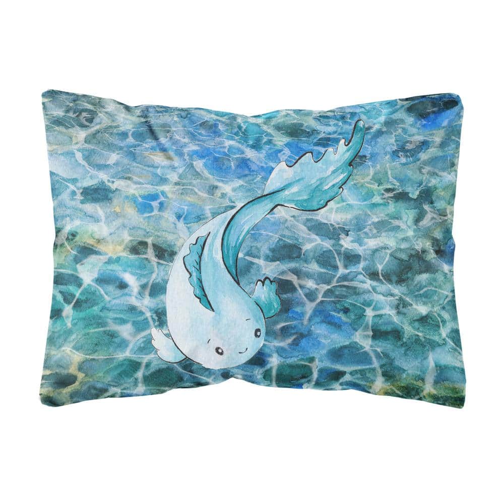 12 in. x 16 in. Multi-Color Lumbar Outdoor Throw Pillow Blue Fish price history on PriceWatchPro