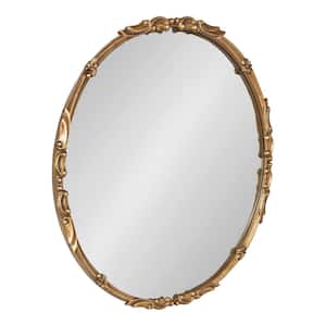 Brynley 24.00 in. W x 24.00 in. H Gold Round Classic Framed Decorative Wall Mirror
