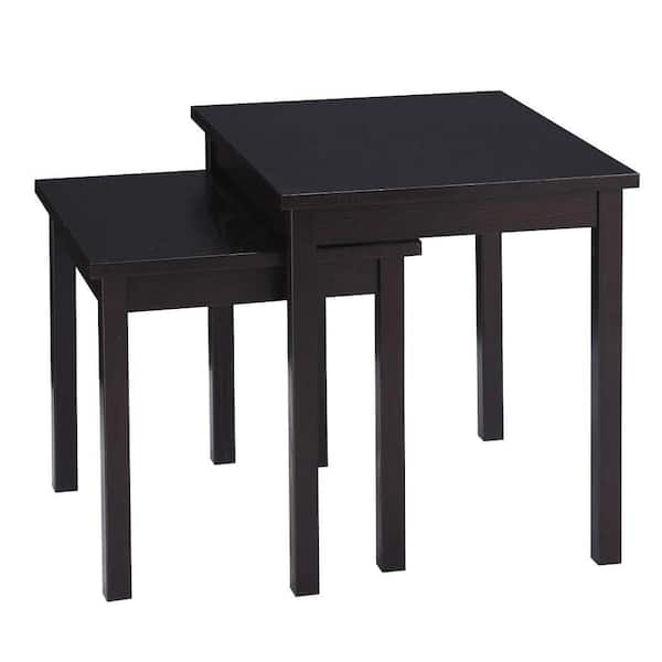 OSP Home Furnishings Main Street Espresso 2-Piece Nesting End Table