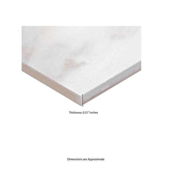 MSI Adella Viso White 11.75 in. x 23.5 in. Matte Ceramic Stone