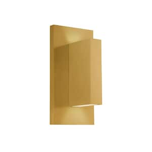Vista 9-in 1 Light 7-Watt Brushed Gold Integrated LED Wall Sconce