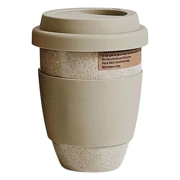 15 oz. Beige Ceramic Coffee Mug with Silicone Lid, Non-Slip Sleeve, Travel  Drinkware for Hot or Cold Beverages 29ESA05659 - The Home Depot