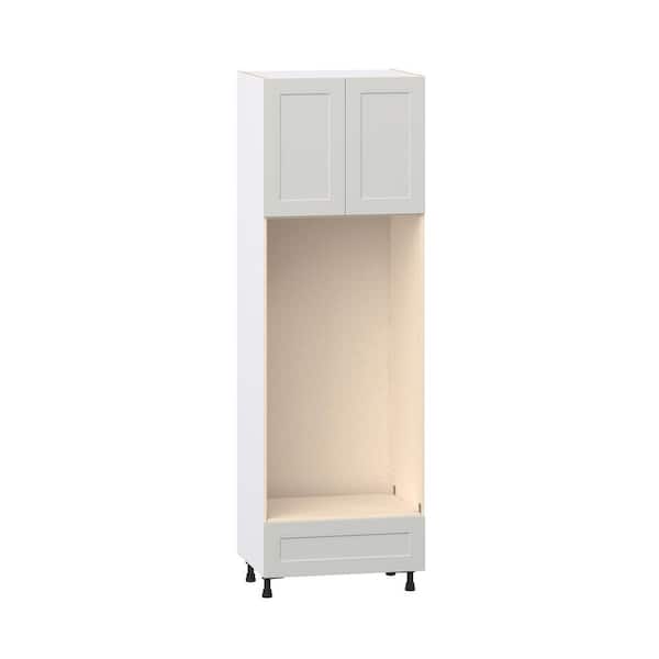 Galveston 30 in. W x 24 in. D x 94.5 in. H Assembled Shaker Pantry Kitchen Cabinet in Light Grey with Drawer