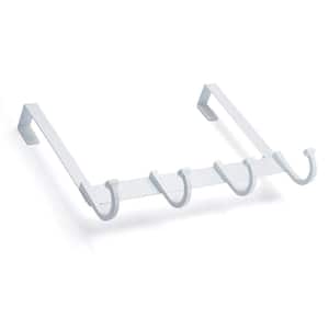 12-1/2 in. White Over-The-Door Contemporary Hook