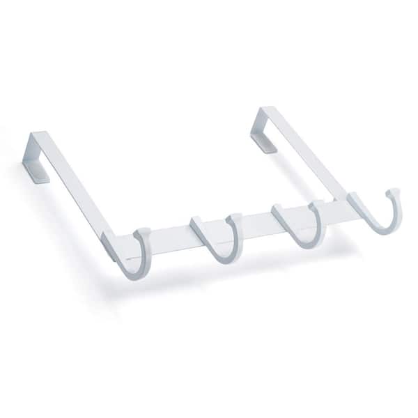 Richelieu Hardware 12-1/2 in. (318 mm) White Contemporary 22-lb. Over the Door Hook Rack