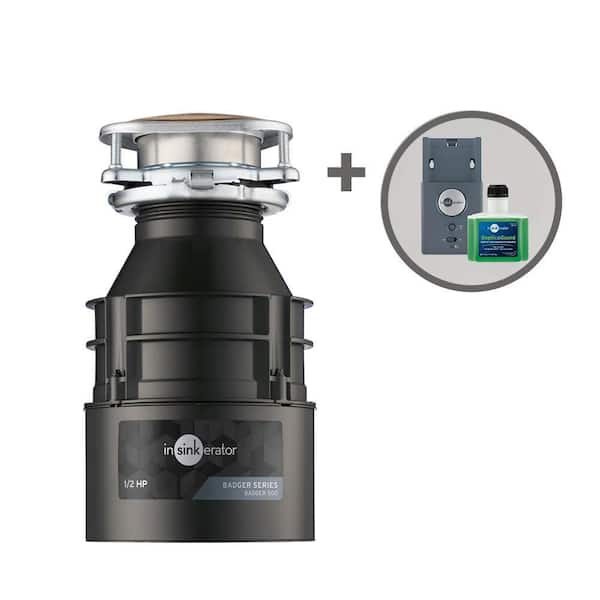 Badger 500, 1/2 HP Continuous Feed Kitchen Garbage Disposal with Boost Injection System, Badger Series