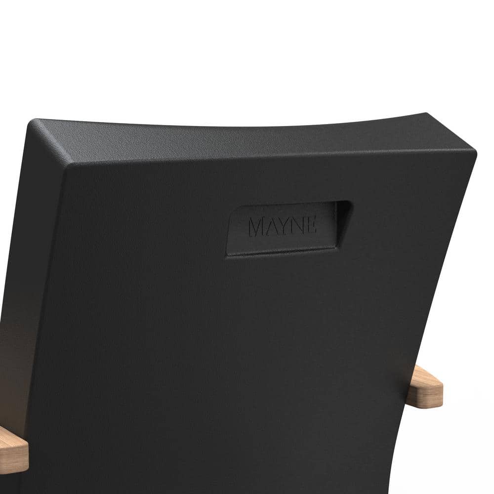 Mesa Black and Brown Resin and Wood 3-Piece Outdoor Seating Set