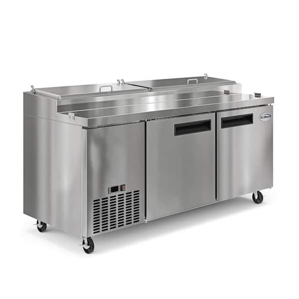 Koolmore 71 in. 17 cu. ft. Commercial Pizza Prep Refrigerator in