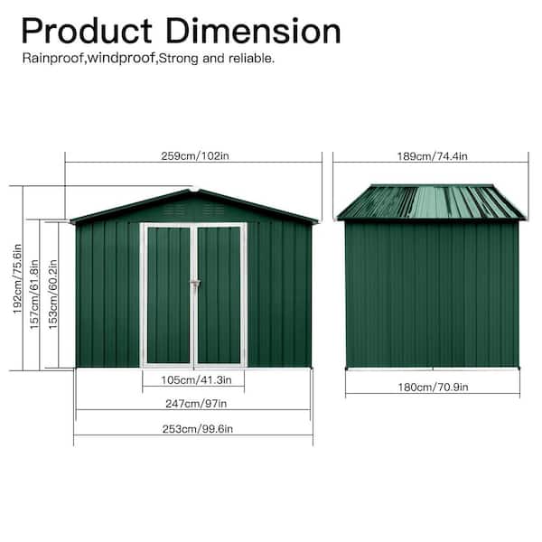Reviews for VEIKOUS 8 ft. x 2 ft. x 2 ft. Galvanized Raised