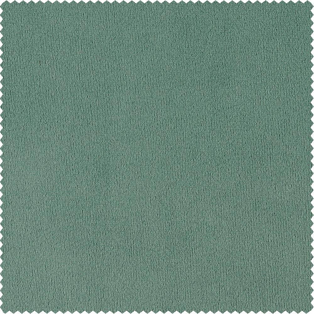 Aqua Mist Velvet Blackout 84-Inch Window Curtain Panel