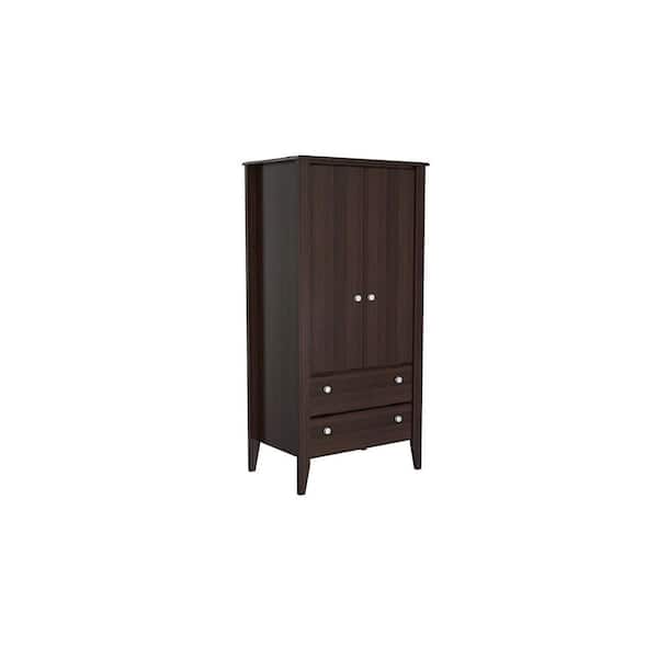 HomeRoots Amelia Espresso Armoire with Drawers and Shelves (63 in. x 31.50 in. x 20.40 in.)